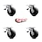 Service Caster 6 Inch Glass Filled Nylon Caster Set with Roller Bearings and Total Lock Brakes SCC-TTL30S620-GFNR-4 - alternate 2